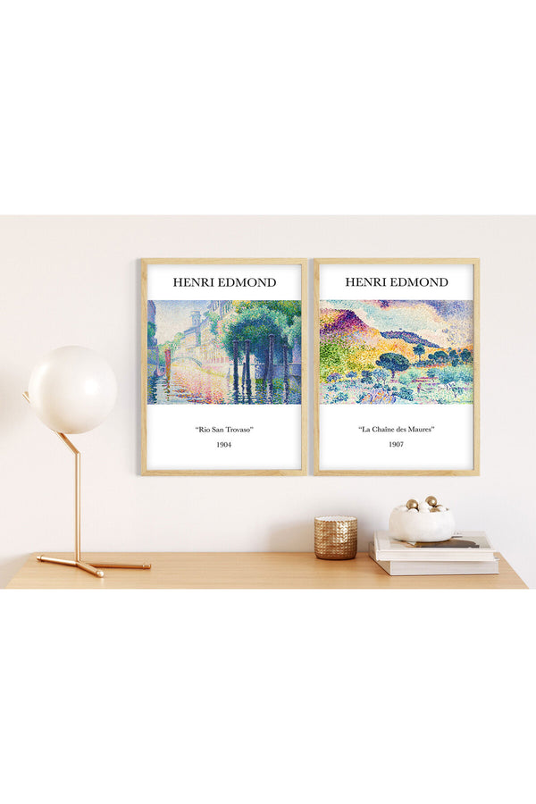 Henri Edmond Çerçeveli Tablo Seti - Modern 2’li Set | huhu267