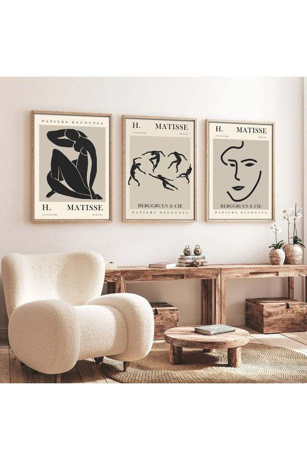 Modern Matisse Tablo Seti - Soyut 3’lü Set | huhu255