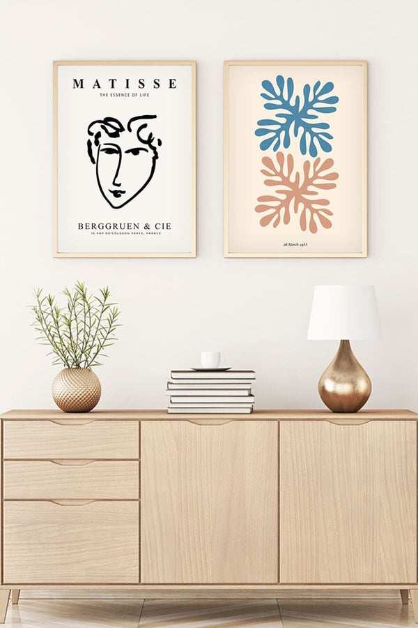 Soyut Desenli Modern Tablo Seti - Minimalist 2’li Set | huhu173