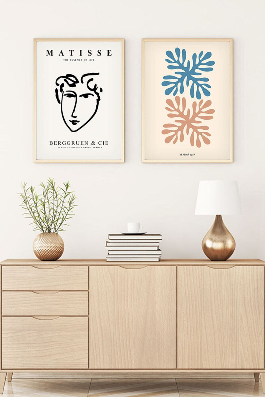 Soyut Desenli Modern Tablo Seti - Minimalist 2’li Set | huhu173