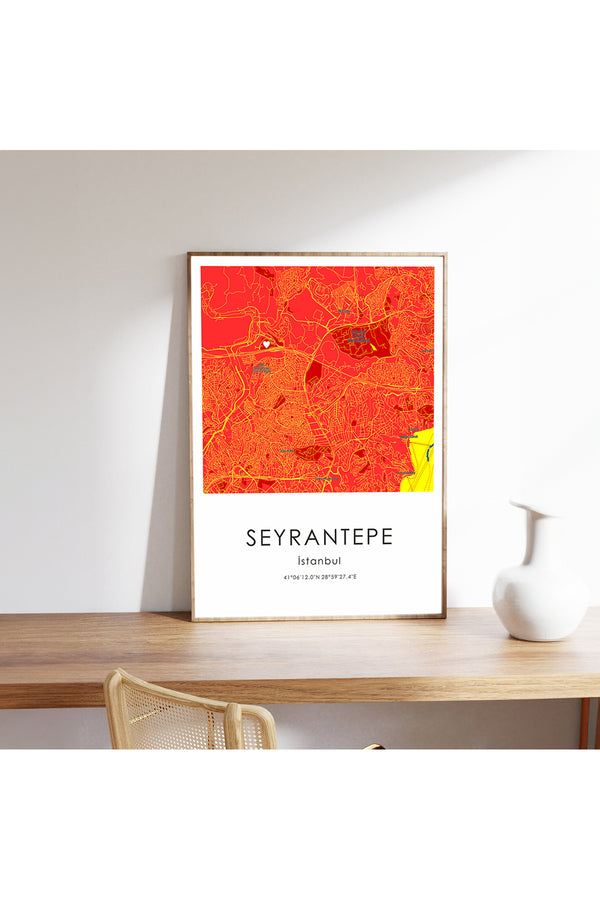 Ahşap Siyah Çerçeveli Taraftar Tablosu,seyrantepe Stad Konumu,hediyelik Taraftar Tablo | huhu231