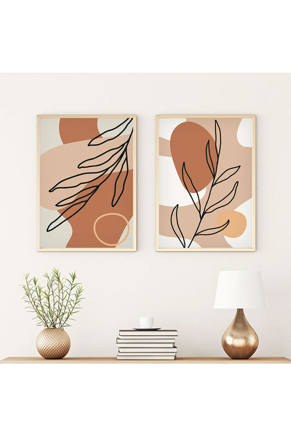 Soyut Desenli Modern Tablo Seti - 2’li Set | huhu60