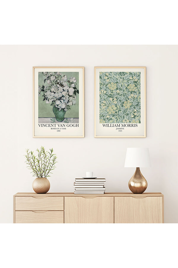 Çiçek Desenli Vintage Tablo Seti - Modern 2’li Set | huhu277