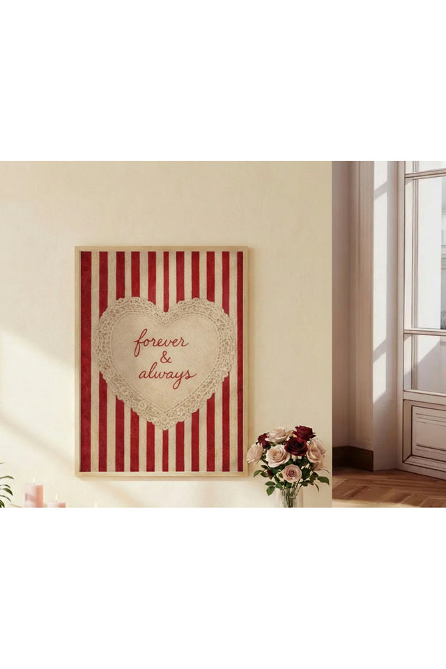 Ahşap Çerçeveli Sevgililer Günü Koleksiyon Tablo Huhu706