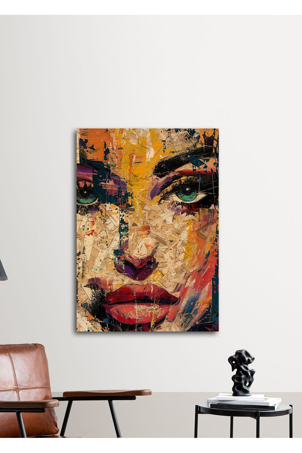 Soyut Yüz Tablosu - Renkli Modern Tasarım | Huhu314