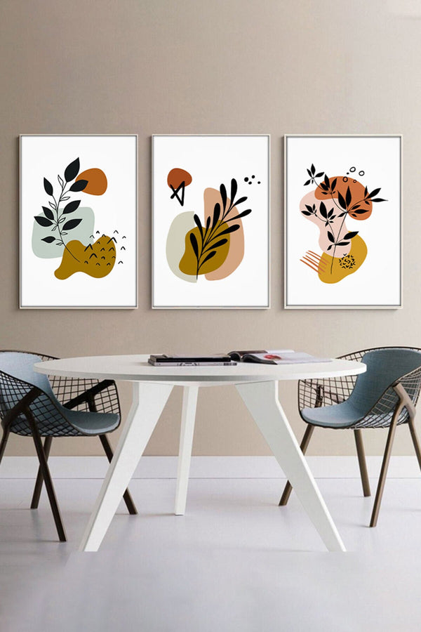 Soyut Desenli Tablo Seti - Modern 3’lü Set | huhu185