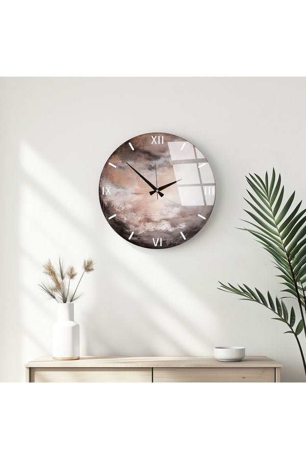 Soyut Desenli Duvar Saati - Modern 30 cm | Huhu347