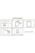 Doğal Ahşap Çerçeveli Soyut Desenli Tablo - Canlı Tonlar | huhu1065