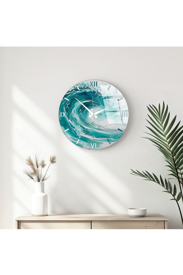 Modern Dalga Desenli Duvar Saati - Şık Tasarım | Huhu346