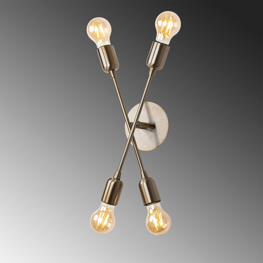 Sputnik 4'lü Metal Aplik - Gumus