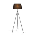 Abajurlu Tripod Modern Metal Lambader - Siyah