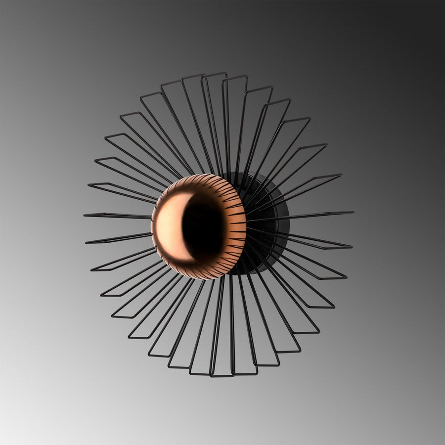 Starburst Tel Metal Duvar Apligi - Siyah