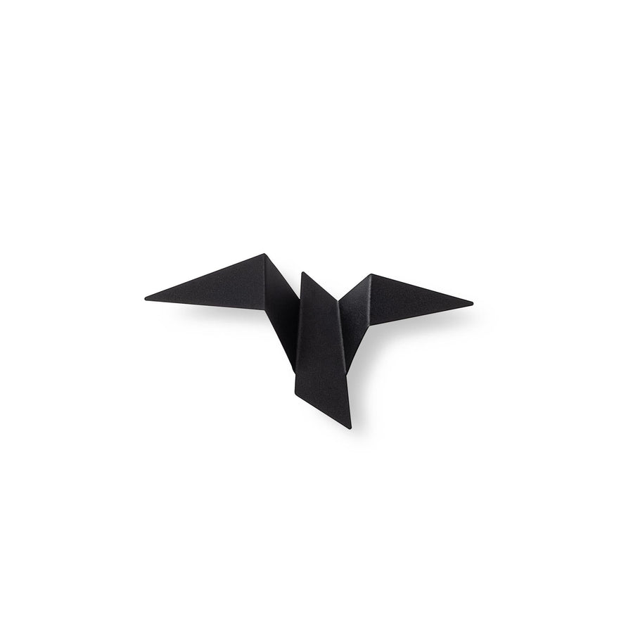 Origami Kuş Küçük Boy LED Aplik - Siyah