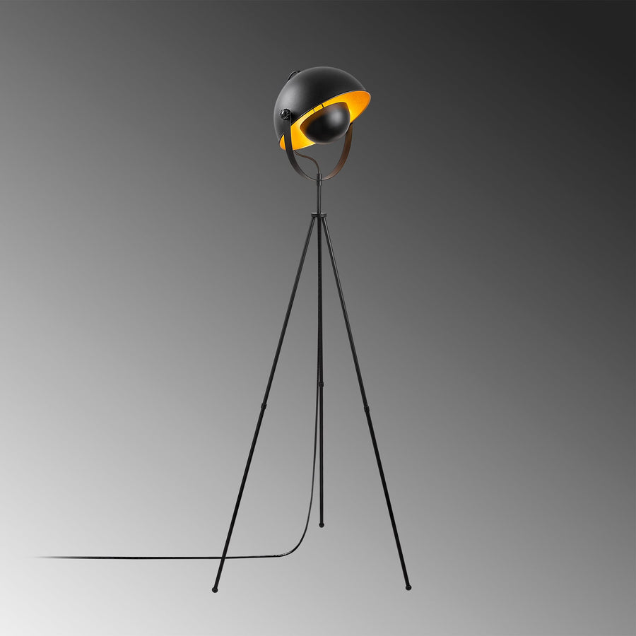 Spot Kafa Tripod Metal Lambader - Siyah