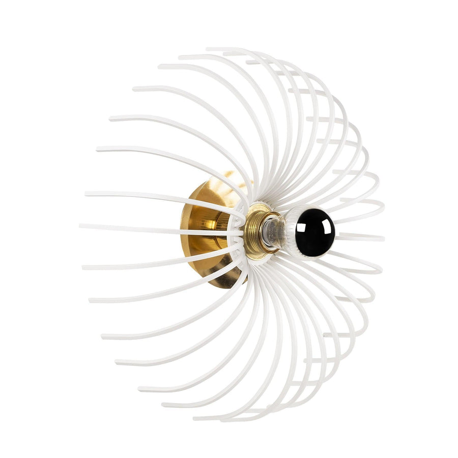 Spiral Tel Tekli Aplik Metal - Beyaz