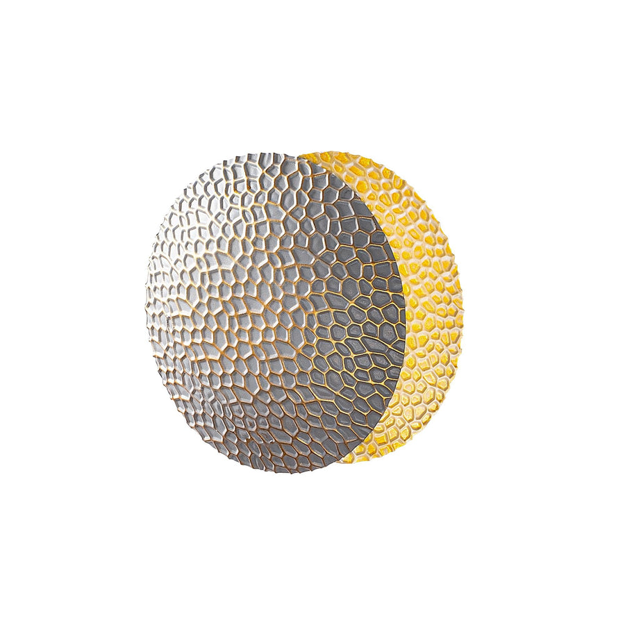 Dokulu Oval Aplik - Gri