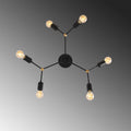 Sputnik 6'lı Metal Avize - Siyah