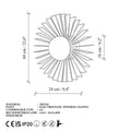 Starburst Tel Metal Duvar Apligi Buyuk - Siyah