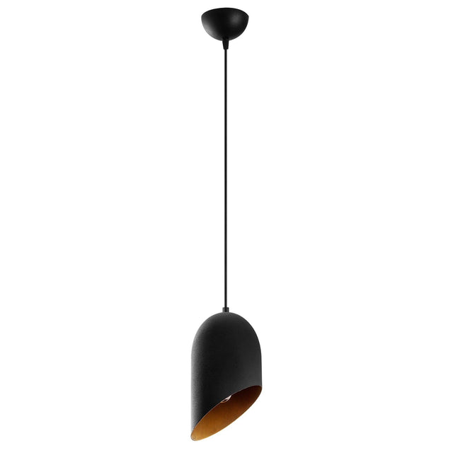 Metal Tekli Sarkıt Oval Şapka - Siyah