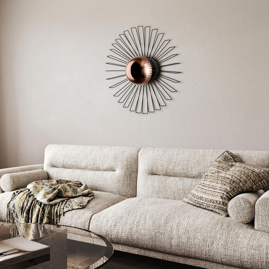 Starburst Tel Metal Duvar Apligi Buyuk - Siyah