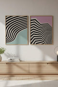 Geometrik Desenli Modern Tablo Seti - 2’li Set | huhu243