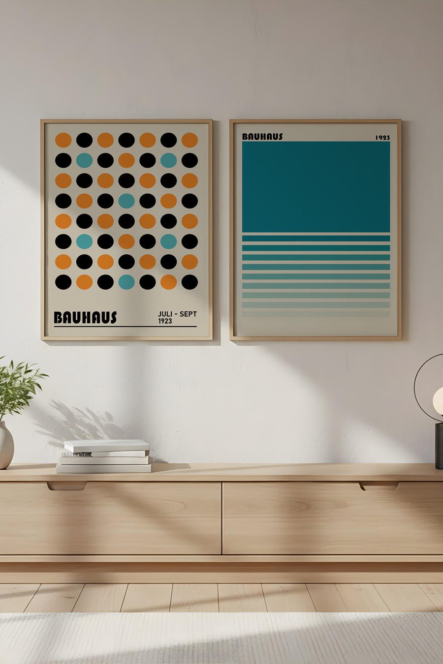 Bauhaus Desenli Modern Tablo Seti - Soyut 2’li Set | huhu249
