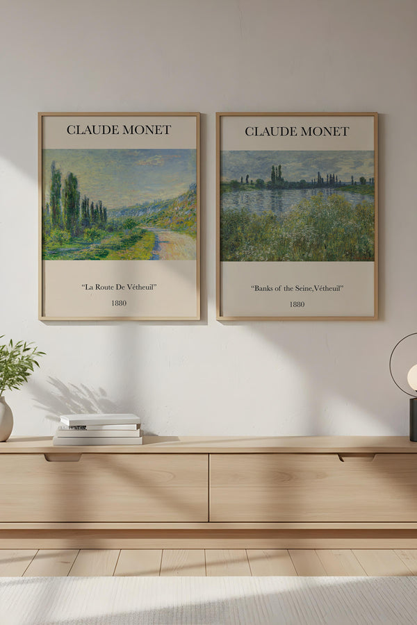 Claude Monet Tablo Seti - Çerçeveli 2’li Set | huhu270