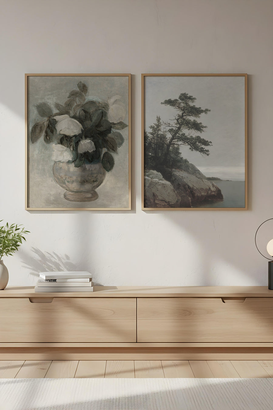 Ahşap Siyah Çerçeveli 2’li Modern Tablo | Huhu275
