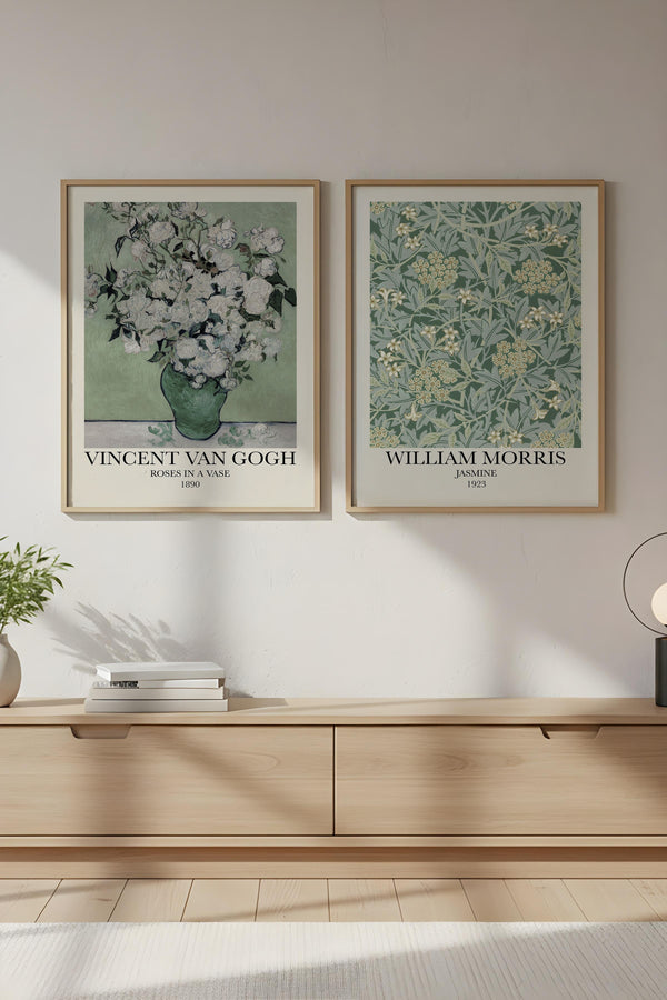 Çiçek Desenli Vintage Tablo Seti - Modern 2’li Set | huhu277