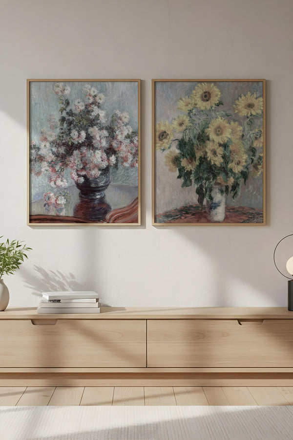 Çiçekli Tablo Seti - Modern 2’li Set | huhu279