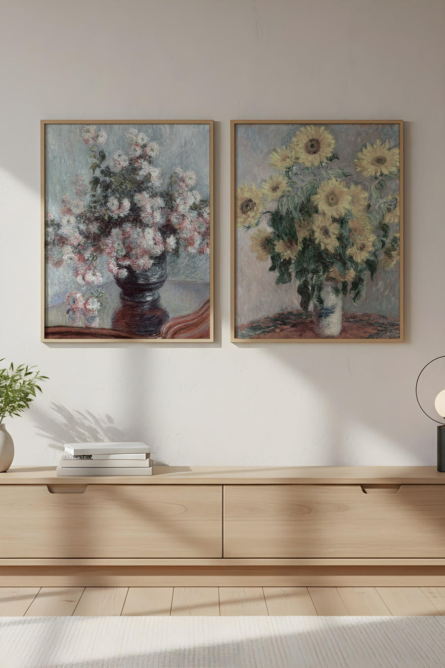 Ahşap Siyah Çerçeveli 2’li Modern Tablo | Huhu279