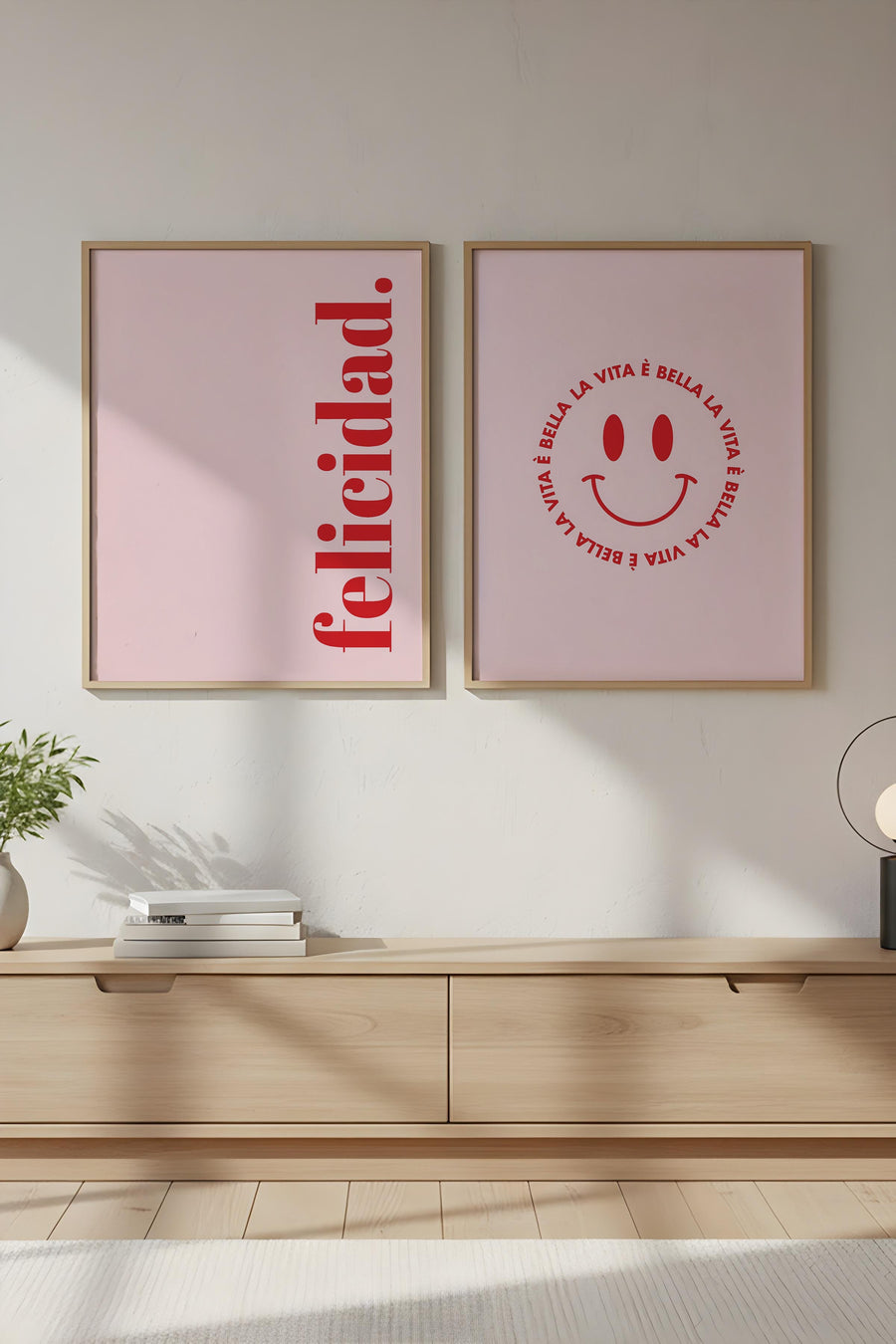 Ahşap Siyah Çerçeveli 2’li Modern Tablo | Huhu286