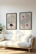 Geometrik Desenli Minimalist Tablo Seti - 2’li Set | huhu62