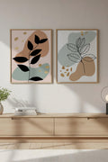 Geometrik Desenli Pastel Tablo Seti - Modern 2’li Set | huhu70