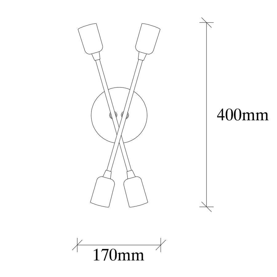 Sputnik 4'lü Metal Aplik - Beyaz