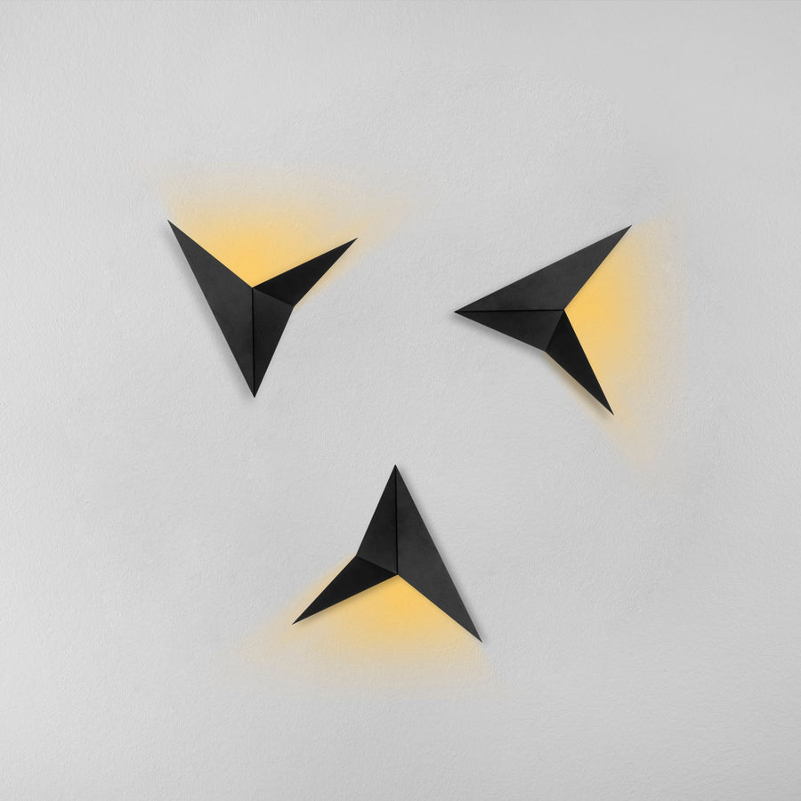 Geometrik Metal Tekli Duvar Apliği - Siyah