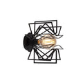 Geometrik Tel Tekli Metal Aplik - Siyah