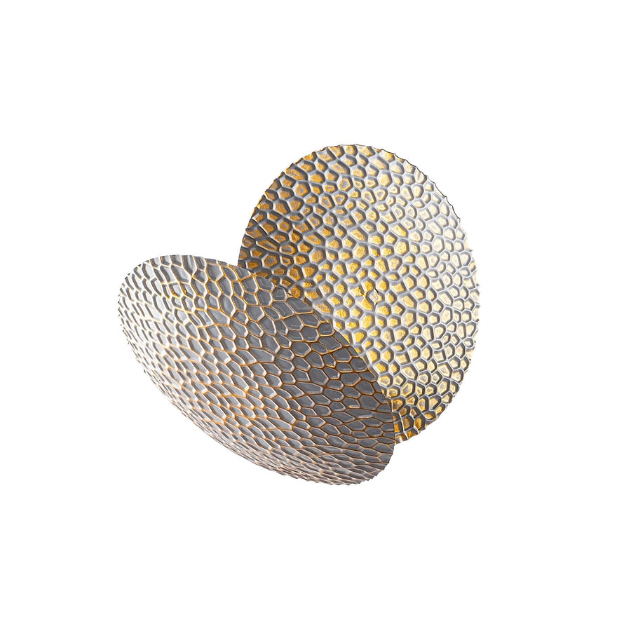 Dokulu Oval Aplik - Gri
