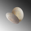 Dokulu Oval Aplik - Gri