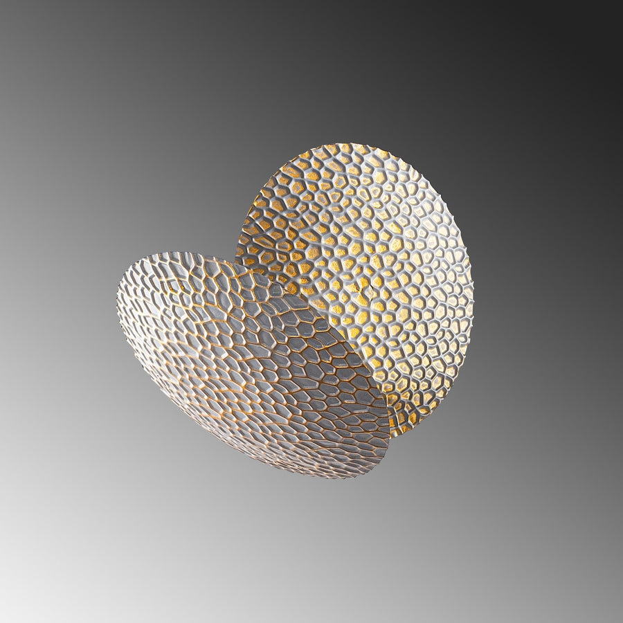 Dokulu Oval Aplik - Gri