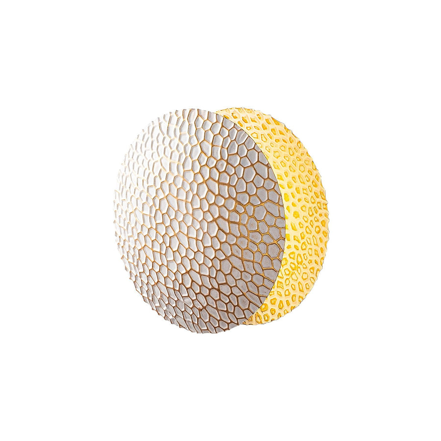 Dokulu Oval Aplik - Beyaz