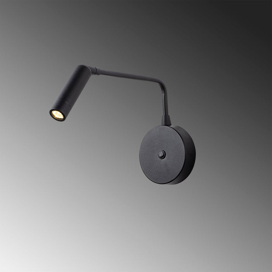 LED Okuma Metal Apliki - Siyah