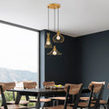 Tel Kafes 3'lü Salkım Sarkıt - Altın