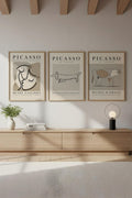 Soyut Desenli Picasso Tablo Seti - Modern 3’lü Set | huhu253