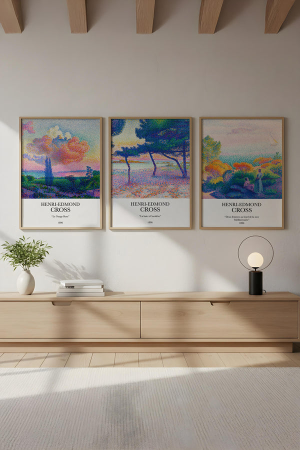 Geometrik Desenli Renkli Tablo Seti - Modern 3’lü Set | huhu265