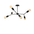 Sputnik 6'lı Metal Avize - Siyah