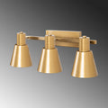 Metal Koni 3lu Aplik - Altin