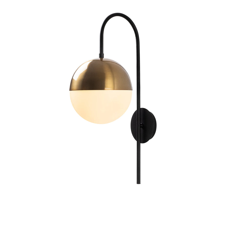 Camlı Tekli Aplik Metal Opal - Siyah