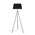 Abajurlu Tripod Modern Metal Lambader - Siyah