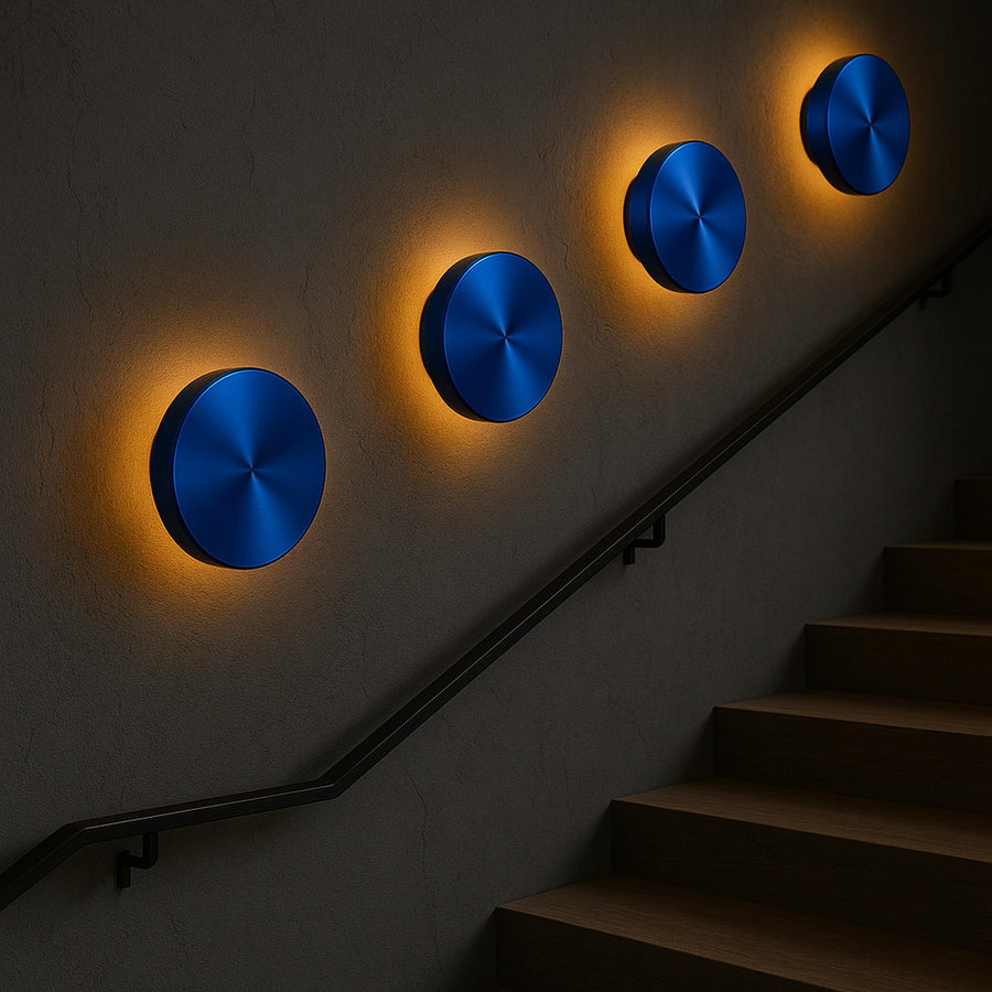 Mavi LED Metal Sivama Tekli Aplik - Mavi